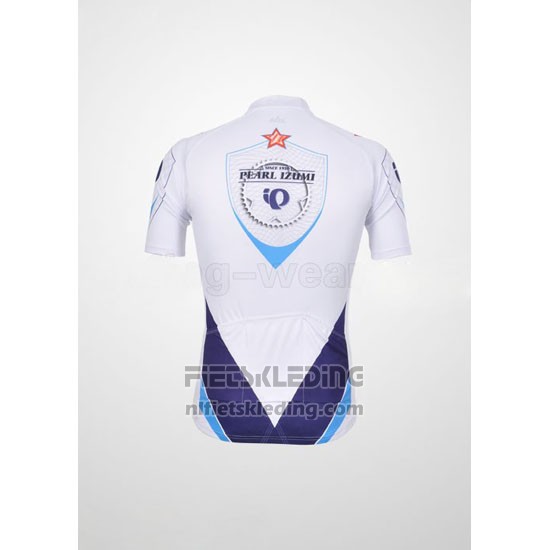 2011 Fietskleding Pearl Izumi Wit en Blauw Korte Mouwen en Koersbroek
